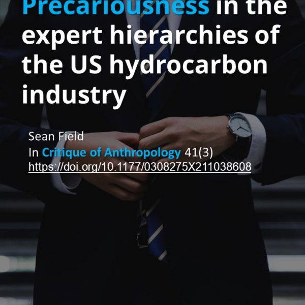 Cover Image for Power and precariousness in the expert hierarchies of the US hydrocarbon industry.