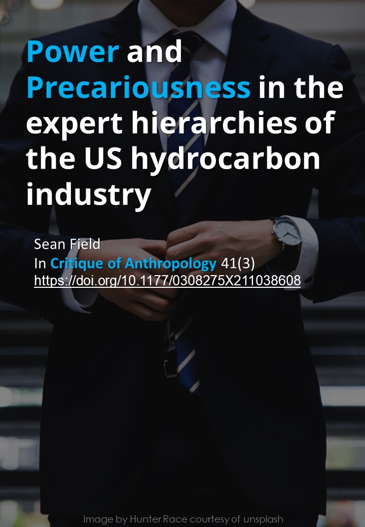 Cover Image for Power and precariousness in the expert hierarchies of the US hydrocarbon industry.